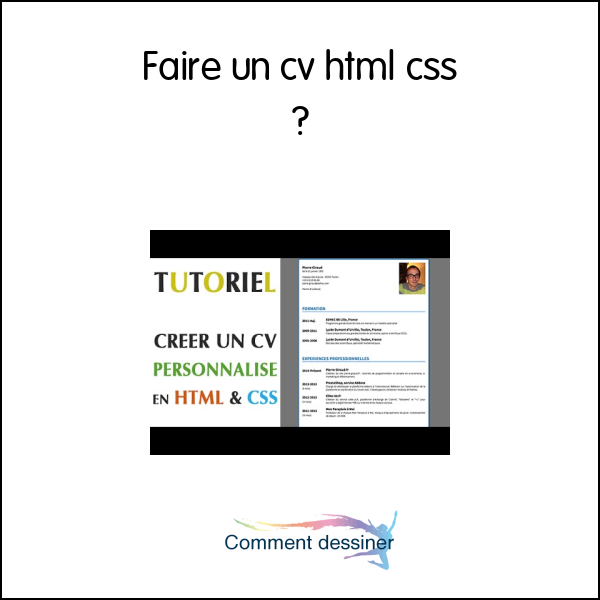 Faire un cv html css